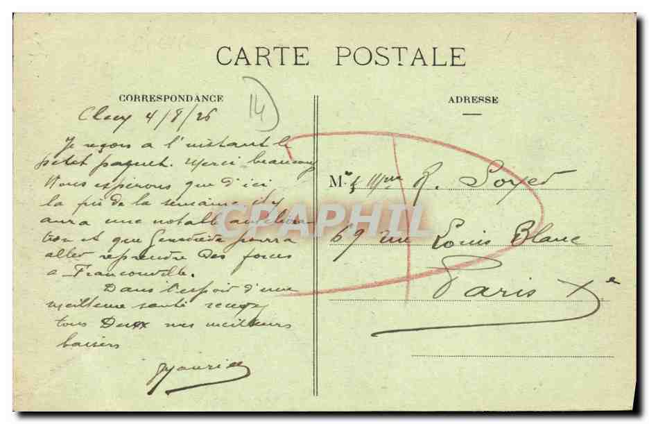 CPA Clecy L Orne et le Viaduc — Verso