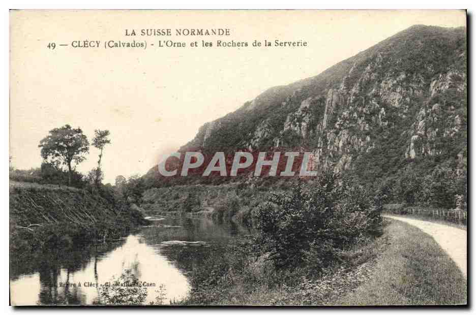CPA La Suisse Normande Clecy L Orne et Rochers de la Serverie