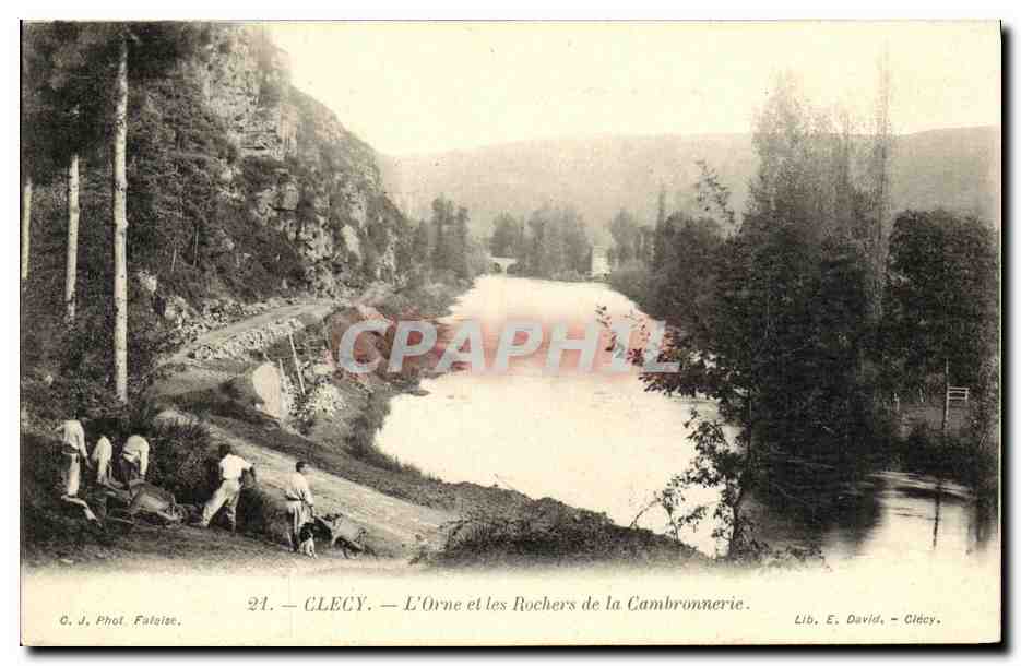 Clécy — L'Orne et les Rochers de la Cambronnerie — Lib. E. David, Clécy