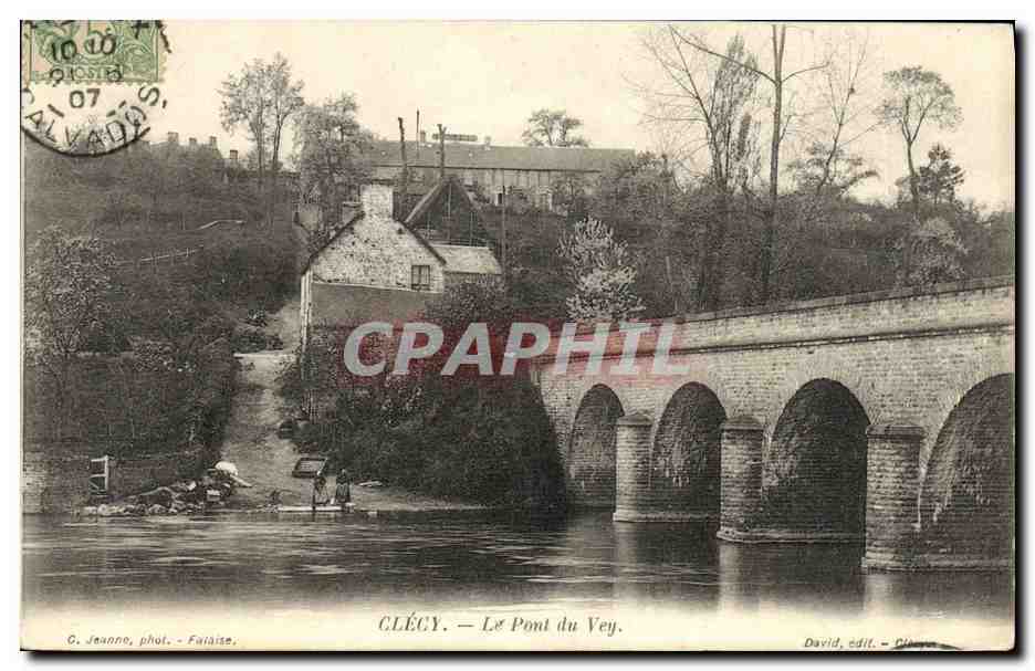 CPA Clecy Le Pont du Vey Lavandieres