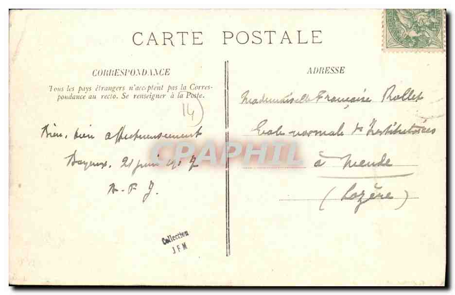 CPA Clecy Le Pont du Vey Lavandieres — Verso