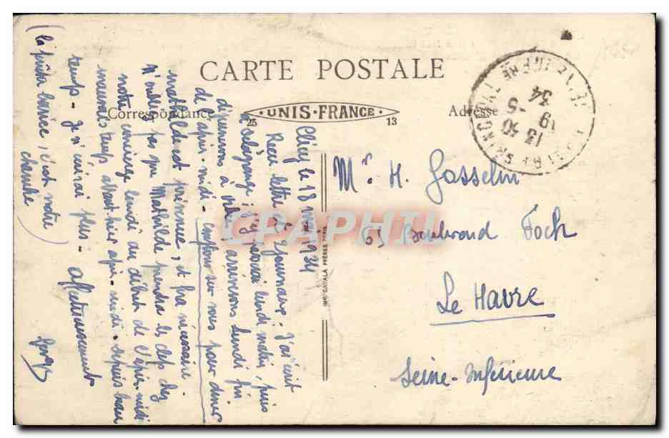 CPA La Suisse Normande Clecy Le Chalet de la Vallee de l Orne et le Pain de Sucre — Verso