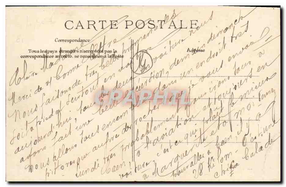 CPA La Suisse Normande Environs de Conde sur Noireau Clecy Les Rochers de la Cambronnerie — Verso