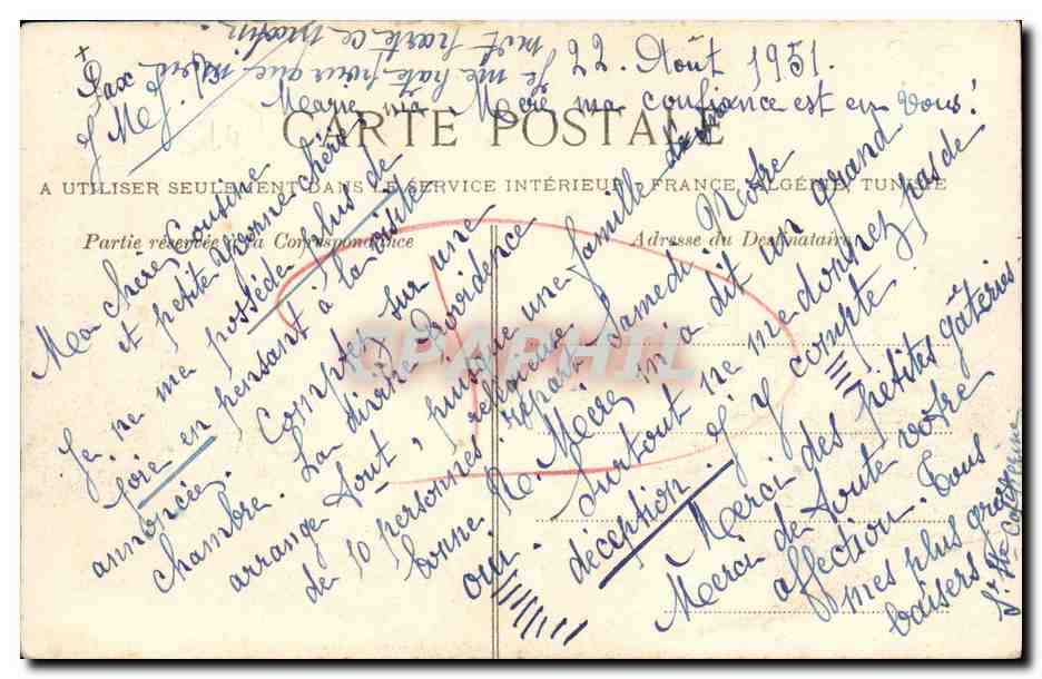 Clécy — Le Viaduc et les Roches — La C.P.A. — Verso