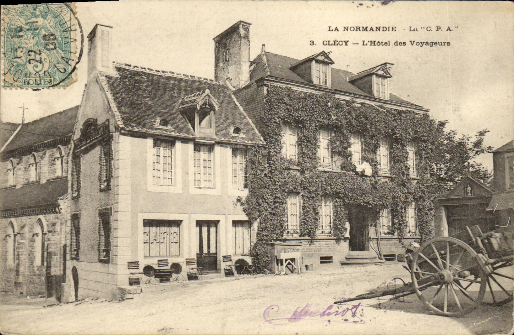 Clécy — L'Hôtel des Voyageurs — La Normandie - C.P.A.