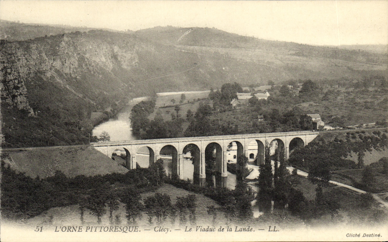 L'Orne pittoresque — Clécy — Le Viaduc de la Lande — LL. - Recto