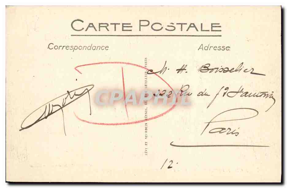 CPA paysage a la Bataille  — Rückseite