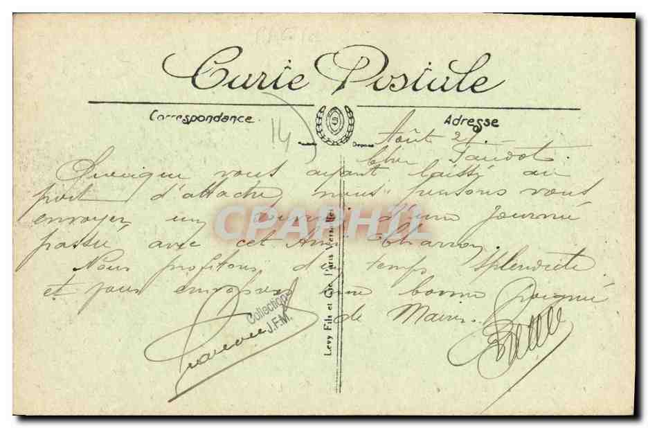CPA Courseulles Le Nettoyage des huitres  — Verso