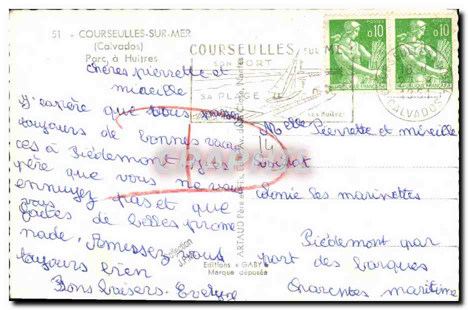 Salinier à Courseulles-sur-Mer — exploitation de sel — éditeur Gaby, n°51 — Verso