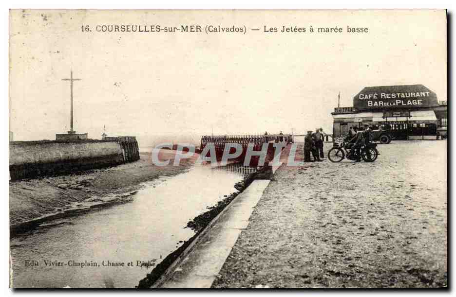 Courseulles-sur-Mer (Calvados) — Die Deiche bei Ebbe — Edju Vivier-Chaplain, Jagd und Reiten