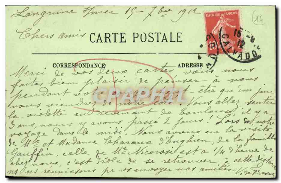 Courseulles — Le Château — LL — Rückseite