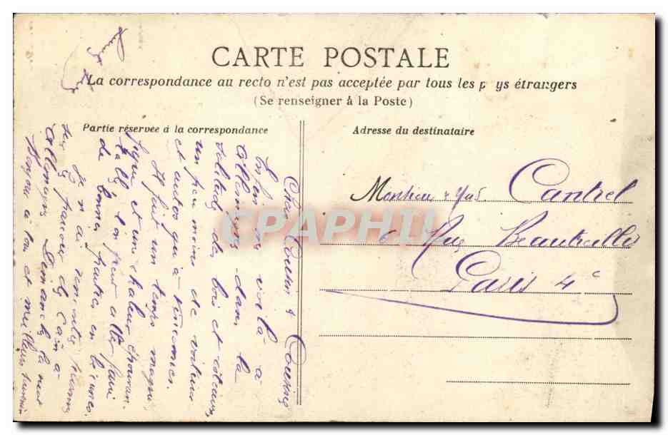 Courseulles — Le Château. Façade — L. D. — Verso