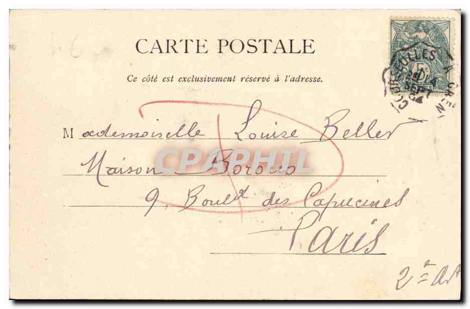 Le Château — Courcoulles-Sur-Mer — E. David, Éditeur, n° 15463 — Reverso