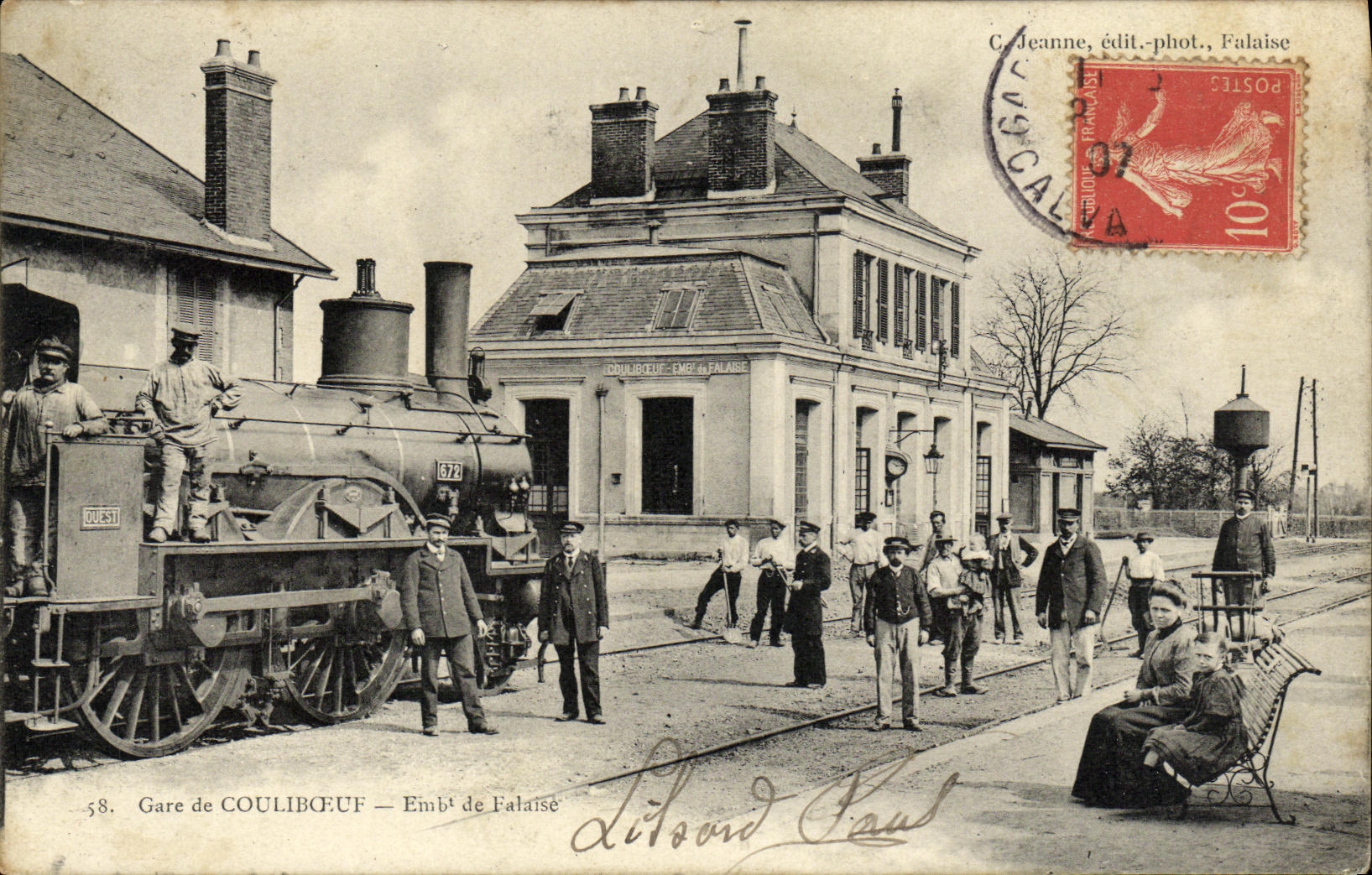 Gare de Coulibœuf — Embâcle de Falaise — C. Jeanne, édit.-phot., Falaise