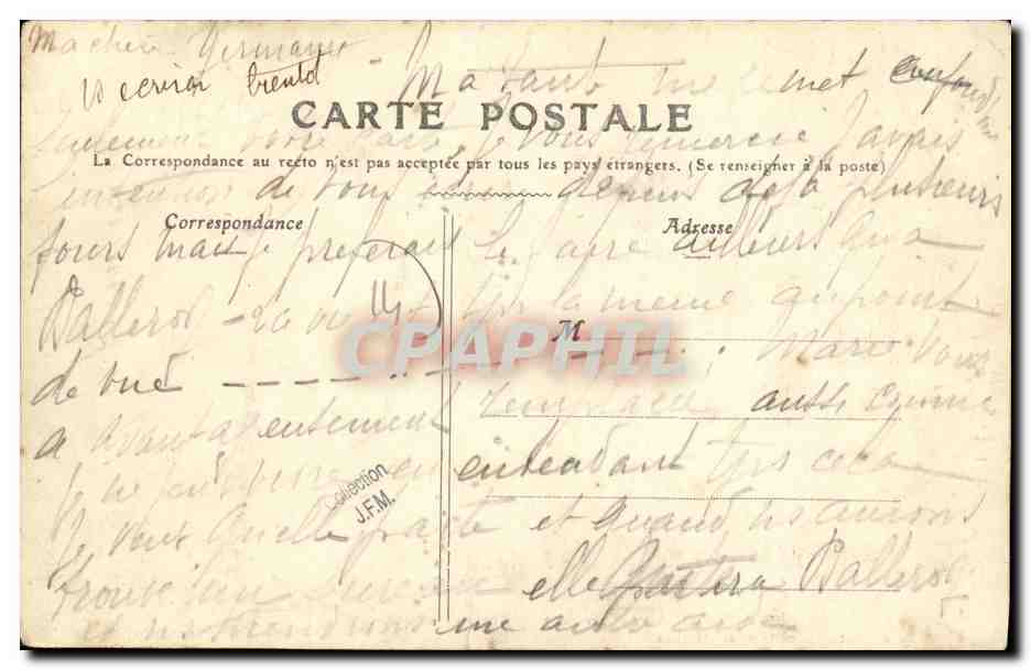 CPA Cormolain Porche Antique — Verso