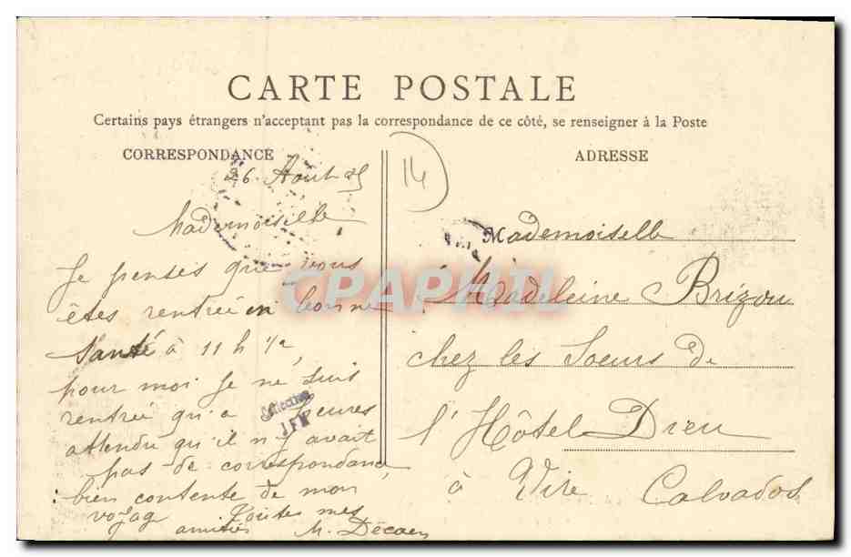 Condé-sur-Noireau — Église Saint-Martin — F. Lenarols, 35, r. du V. Château — Verso