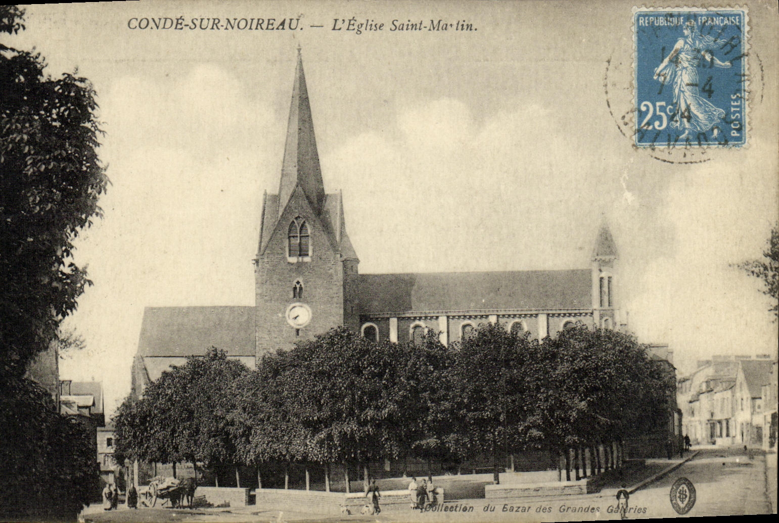 CPA Conde Sur Noireau Eglise Saint Martin