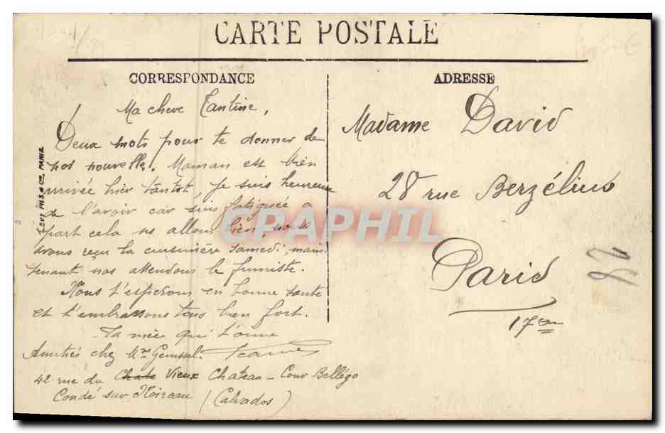 CPA Conde Sur Noireau Eglise Saint Martin — Rückseite