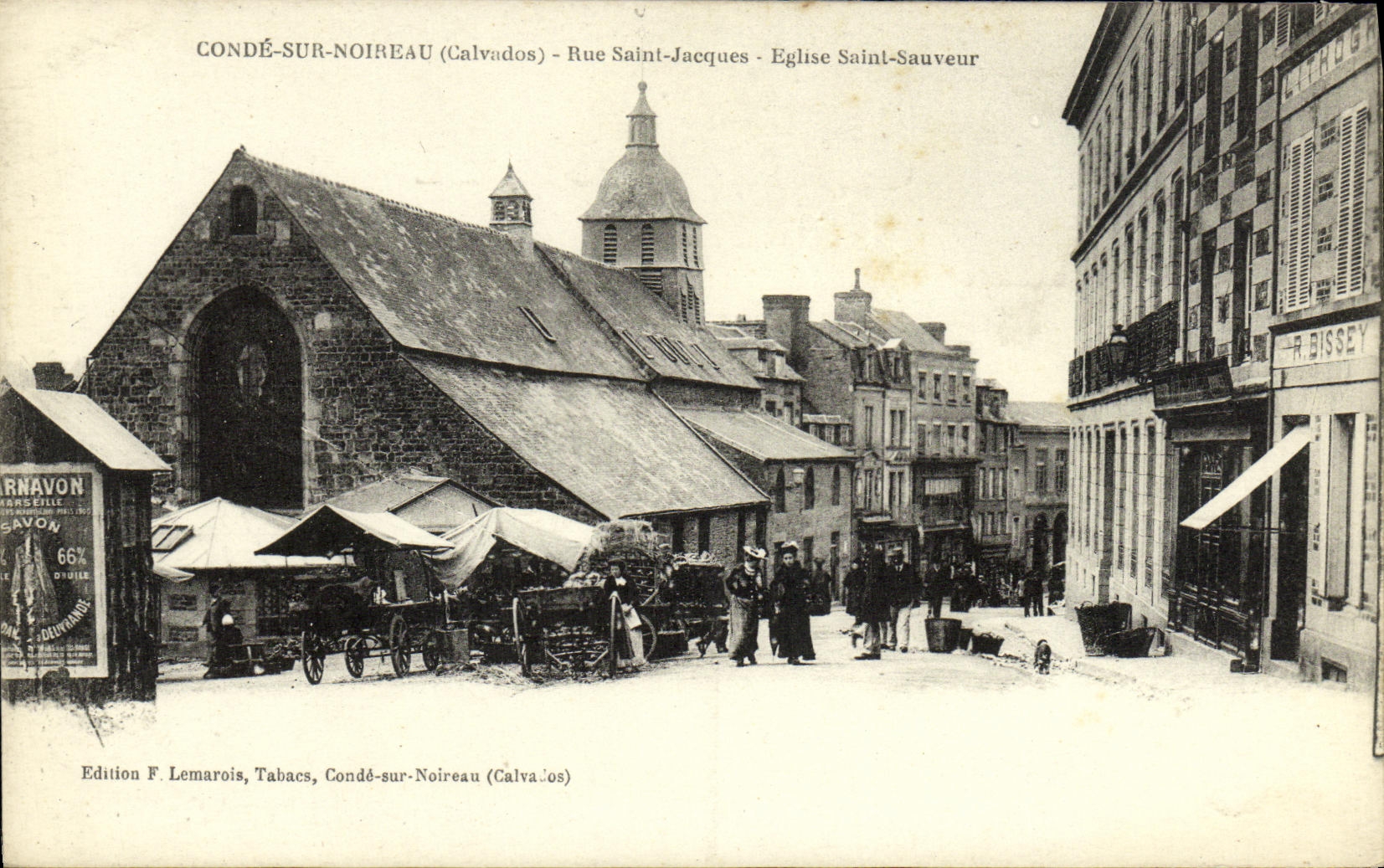 Condé-sur-Noireau (Calvados) - Rue Saint-Jacques - Église Saint-Sauveur — Édition F. Lemarois
