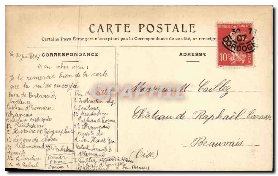 Condé-sur-Noireau — La Druance, Le Pont Neuf et le Cercle du Commerce — E. Lemarais, 35, r. du V.-Château — Rückseite