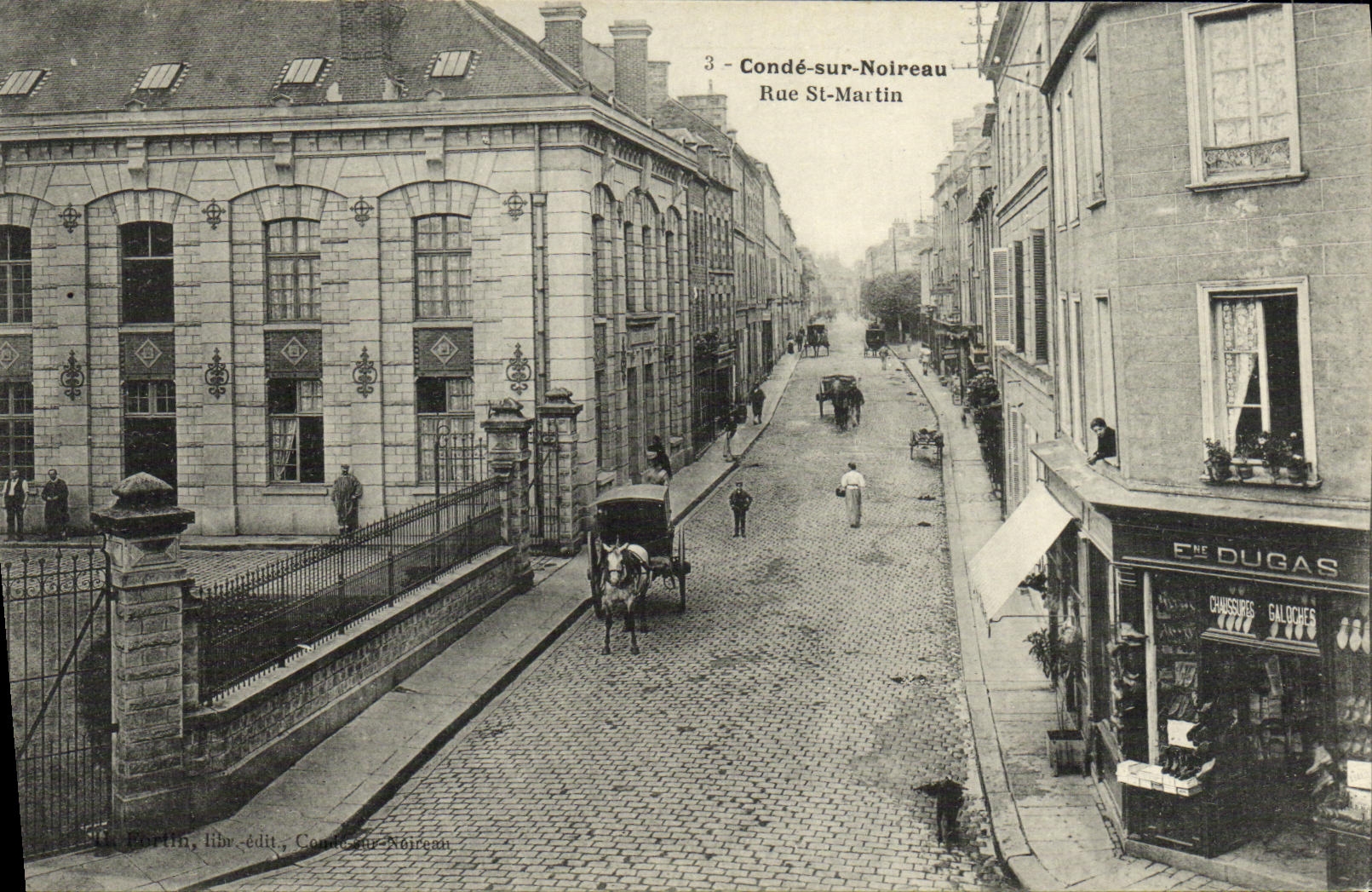 Condé-sur-Noireau — Rue Saint-Martin — Librairie Berlin, édit. Condé-sur-Noireau