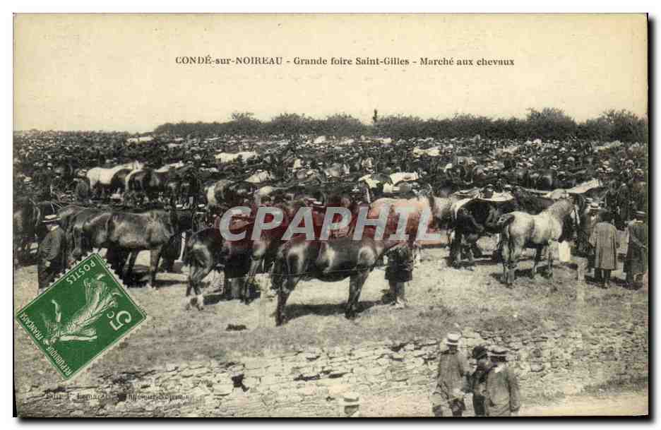 CONDÉ-sur-NOIREAU - Grande foire Saint-Gilles - Marché aux chevaux
