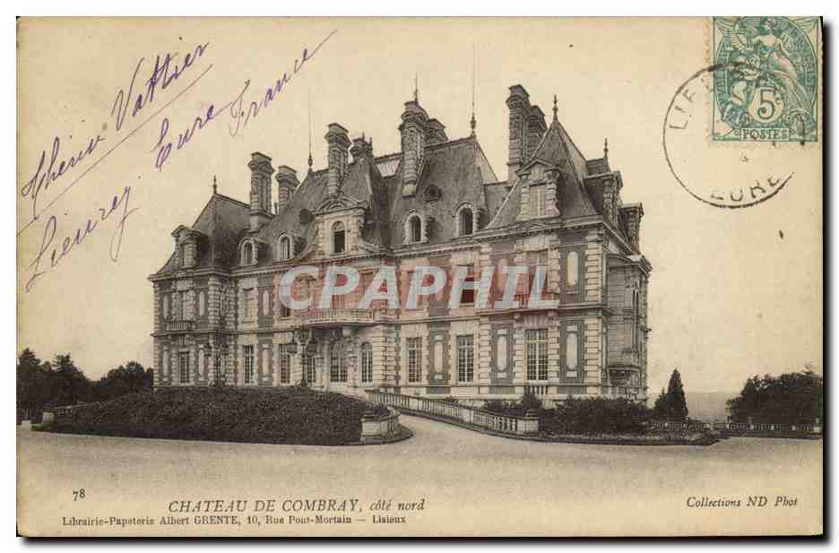 Château de Combray — côté nord — Librairie-Papeterie Albert GRENTÉ, 40, Rue Pout-Mortain — Lisiaux