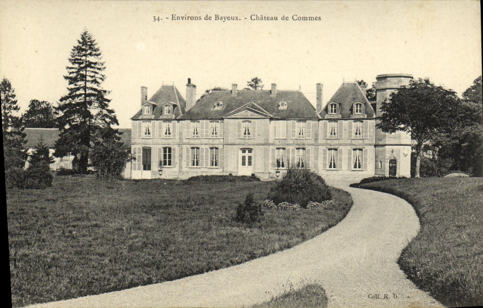 CPA Environs de Bayeux Chateau de Commes