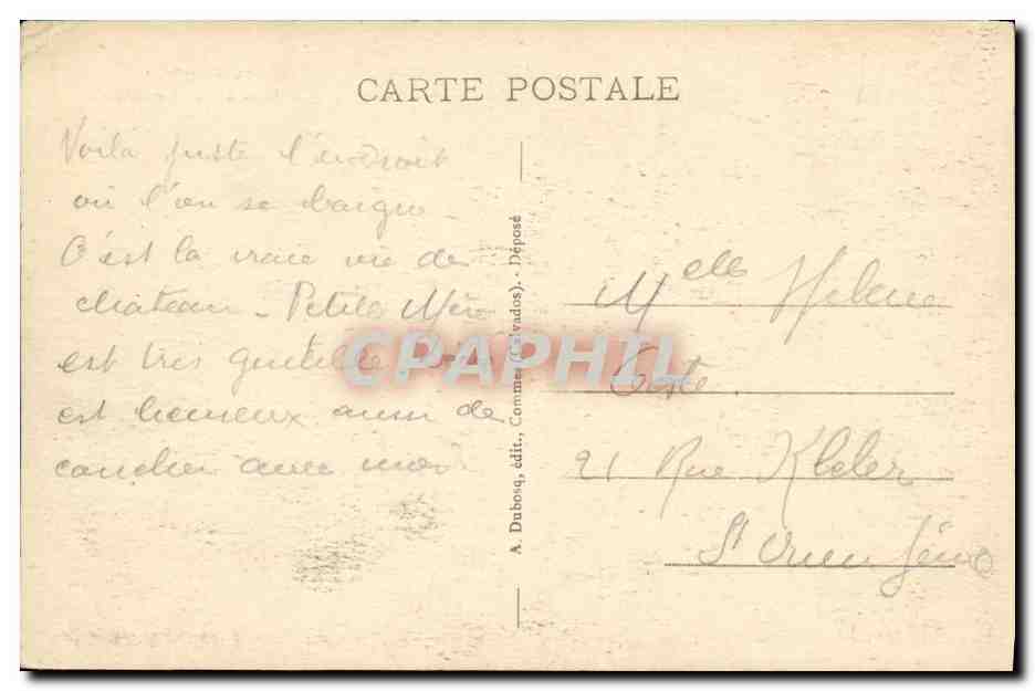 Commes (Calvados) — Les Rochers et les Falaises du Bouffay (côté Ouest) — A+D, n° 754 — Rückseite