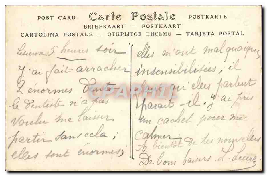CPA Combray Le Chateau Cote Nord — Verso