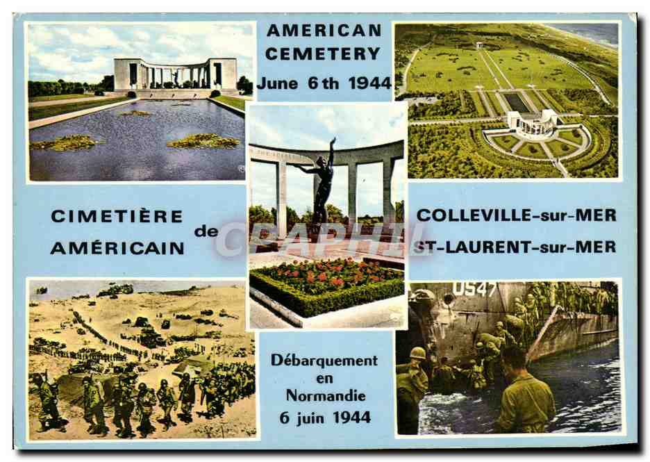 Cimetière américain de Colleville-sur-Mer — Débarquement en Normandie 6 juin 1944 — Éditeur Artaud & Cie, Nantes