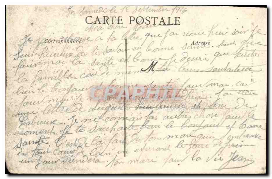 CPA Colleville Sur Mer L Eglise — Verso
