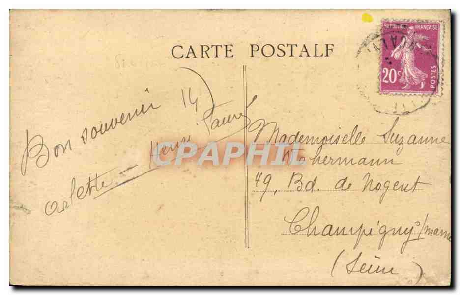 CPA Colleville Sur Orne Ferme du Colombier — Verso