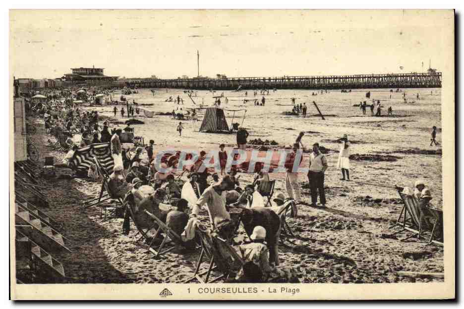 Courseulles-sur-Mer - La Plage — éditeur 'C° Aisecienne des Art. Photomécaniques' n°14 - Anverso