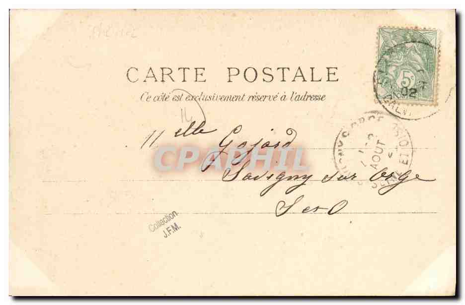 Plage de Cours culles — J. HINCHET, éditeur, n°5 Carnot — Rückseite