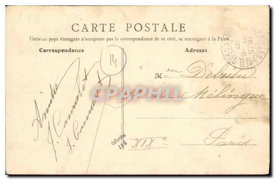 Courseulles-sur-Mer — La Plage à marée basse — B. F., Paris, n° 13 bis — Reverso