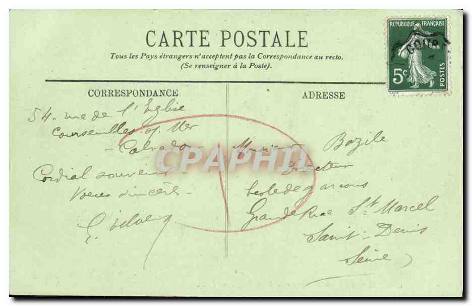 COURSEULLES — Vue générale de la Plage — LL. — Rückseite