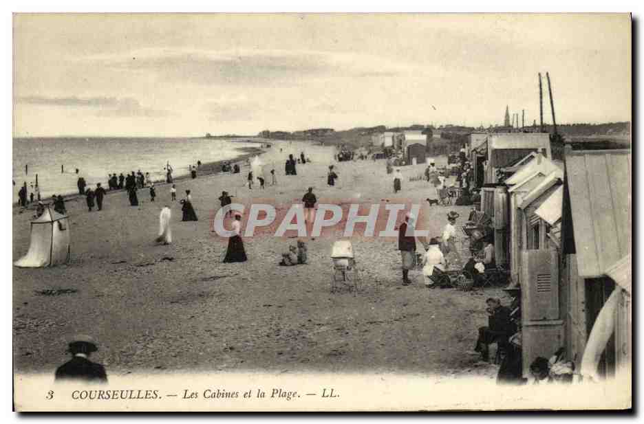 Courseulles — Les Cabines et la Plage — LL.