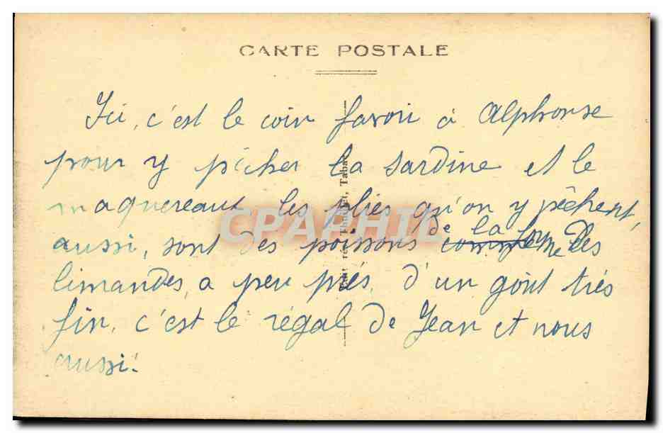 Gourseulles (Calvados) — La Pêche à la Plie — Reverso