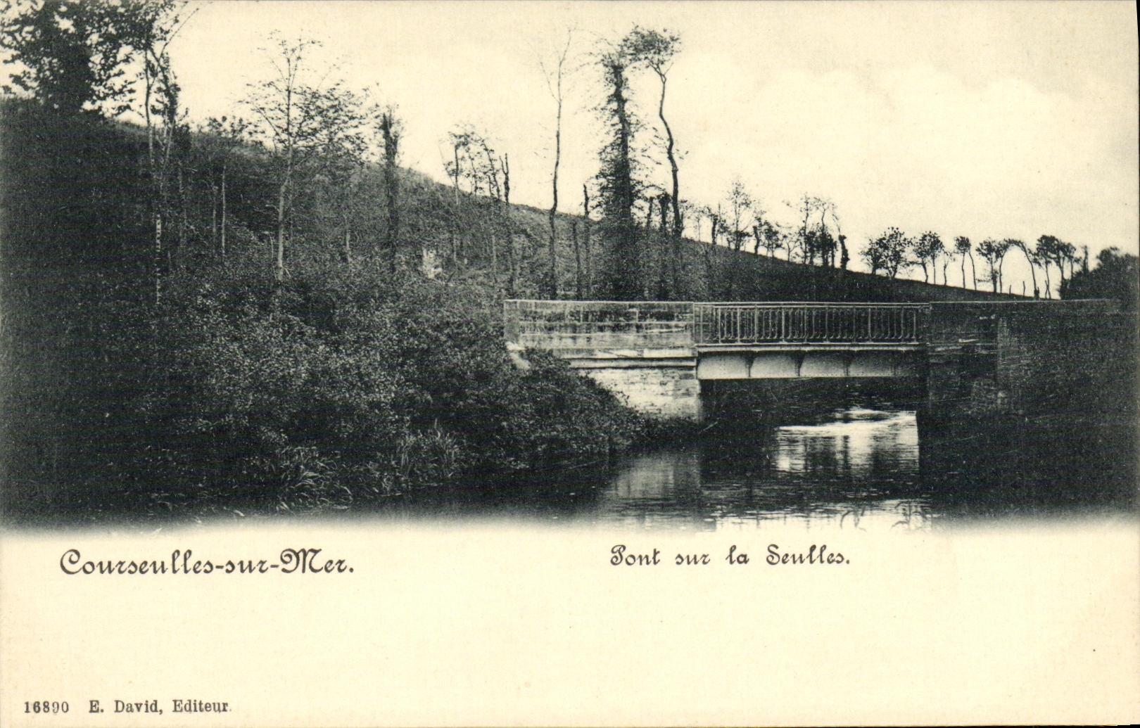 Pont sur la Seulles — Courseulles-sur-Mer — E. David, Editeur, n° 16890