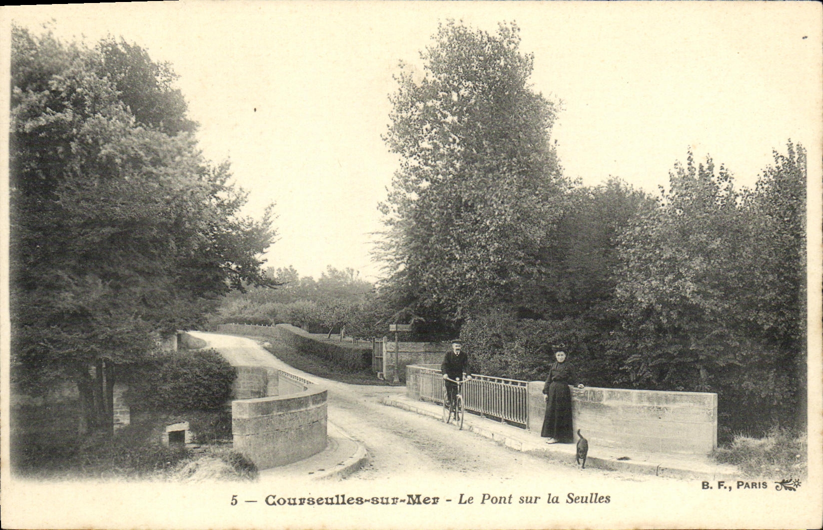 Courselle-sur-Mer — Le Pont sur la Seulles — B. F., Paris, n°5