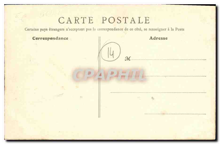 Courselle-sur-Mer — Le Pont sur la Seulles — B. F., Paris, n°5 — Verso