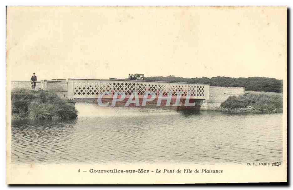 Goursenelles-sur-Mer — Le Pont de l'Île de Plaisance — B. F., Paris