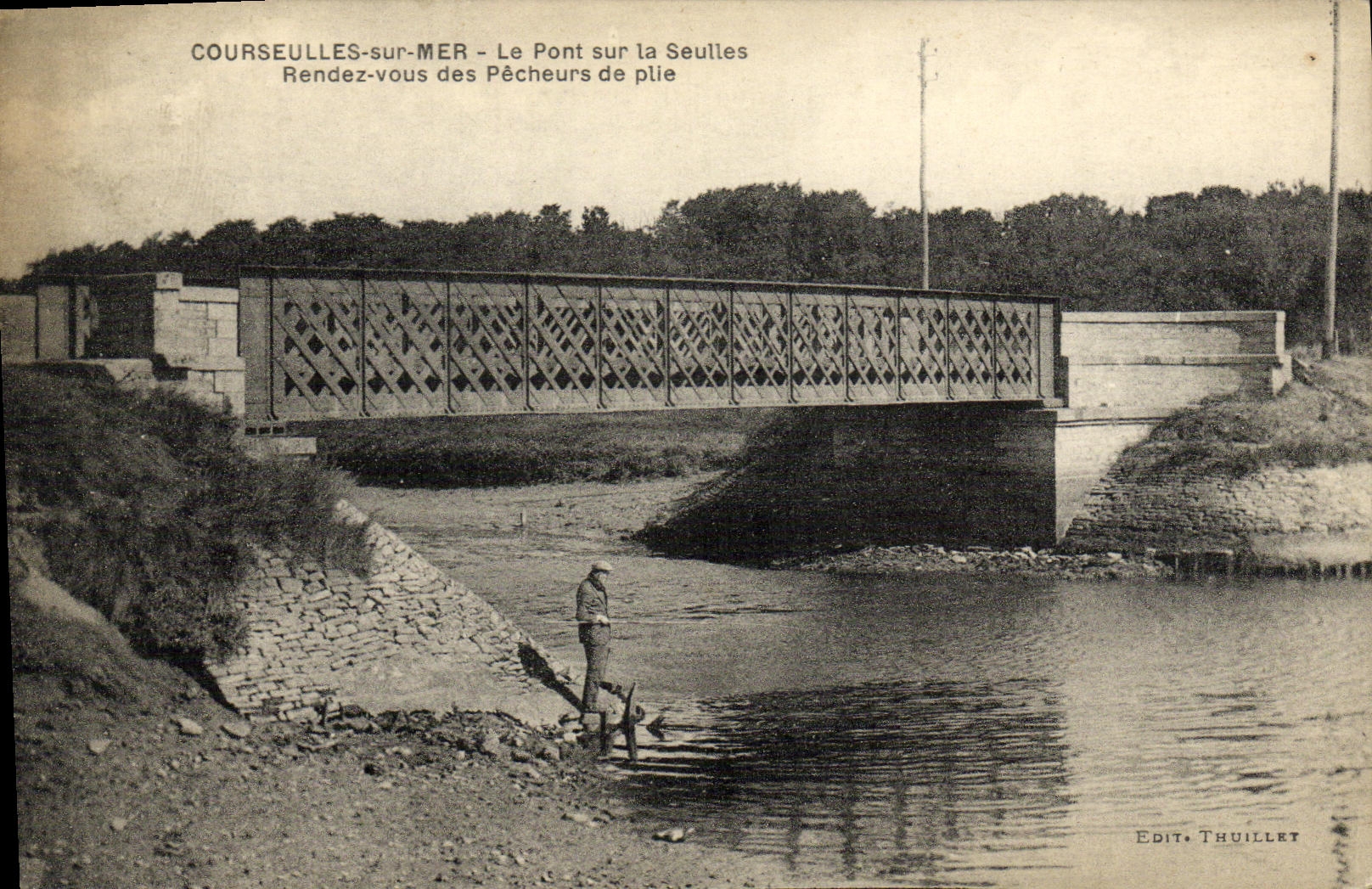 COURSEULLES-sur-MER — Die Brücke über die Seulles — Treffpunkt der Fischer — Edit. Thuillet