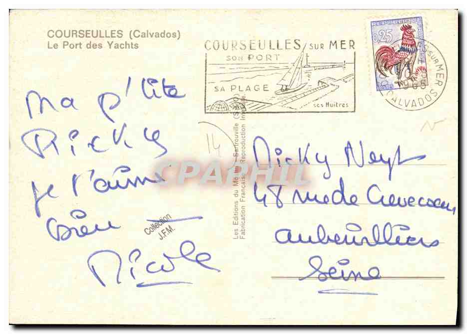 COURSEULLES-SUR-MER — Le Port des Yachts — Éditions du Ménil-Serrifouville — Verso