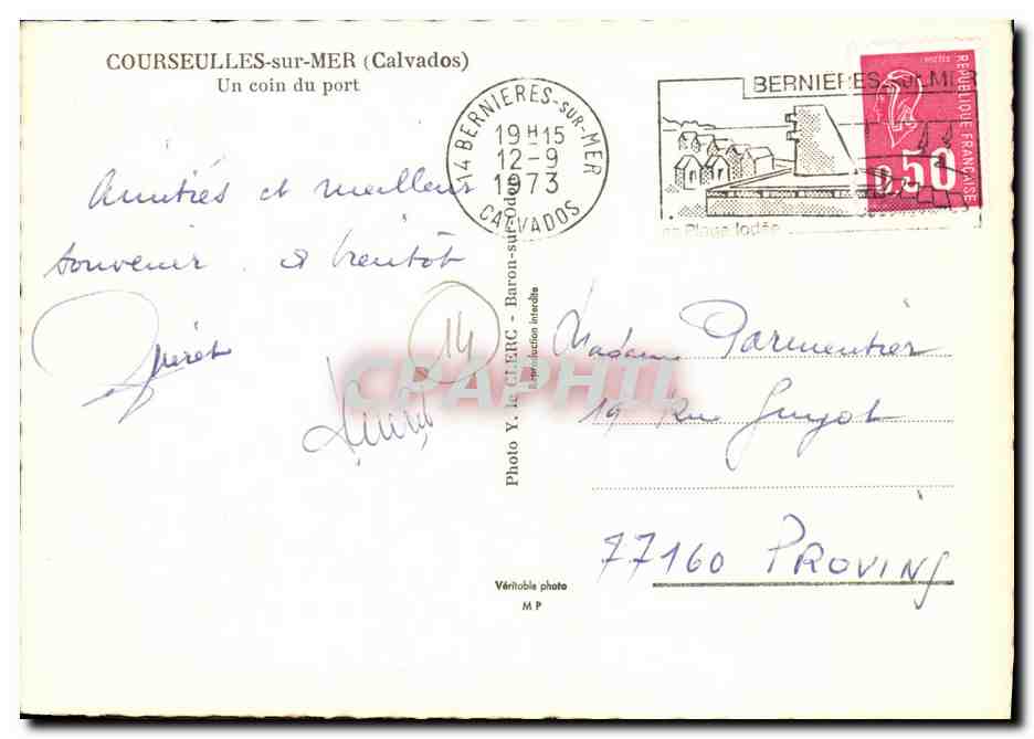 COURSEULLES-sur-MER (Calvados) — Un coin du port — Photo Y. le CERC - Baron-sur-Odon — Rückseite