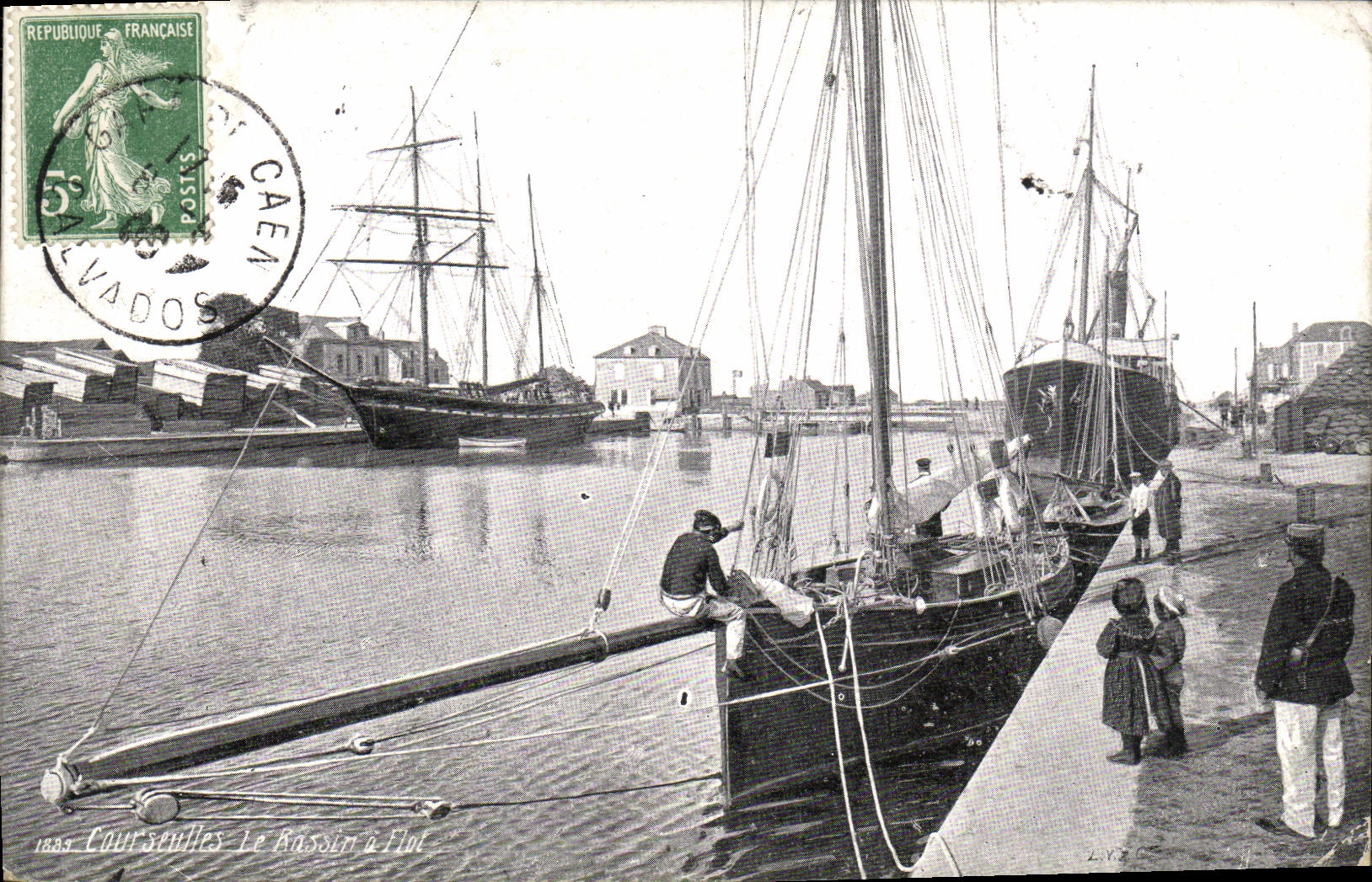 Coursouilles - Le Bassin à Flot — éditeur L.Y. (n° 1889)