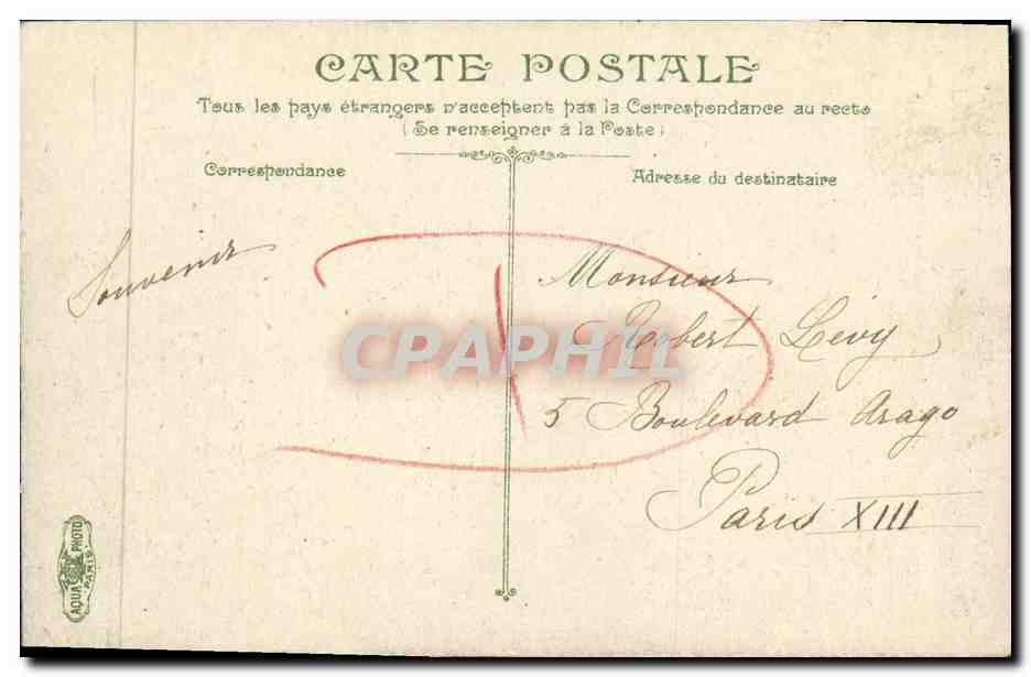 Coursouilles - Le Bassin à Flot — éditeur L.Y. (n° 1889) — Rückseite