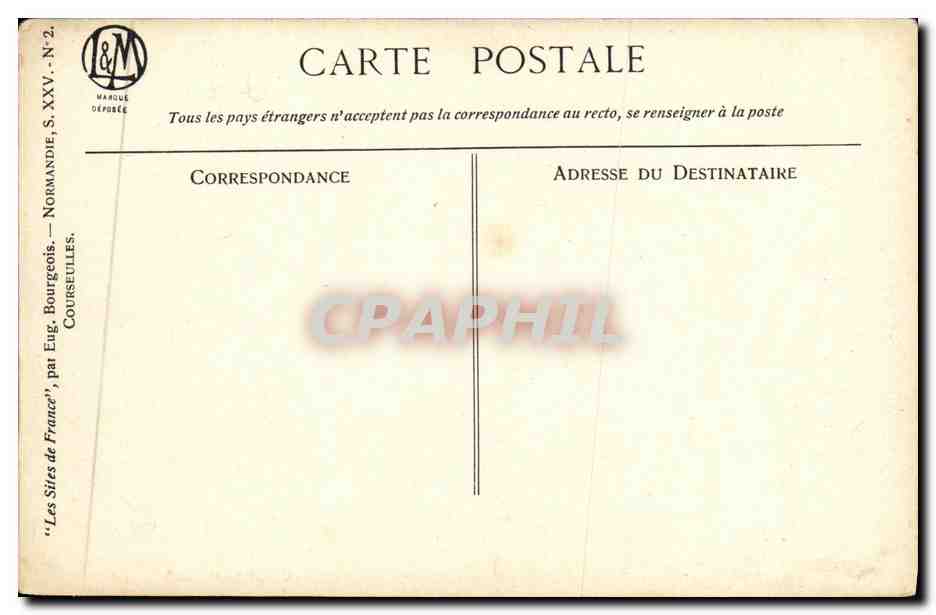 CPA Courseulles Sur Mer Le Port Bateaux — Rückseite