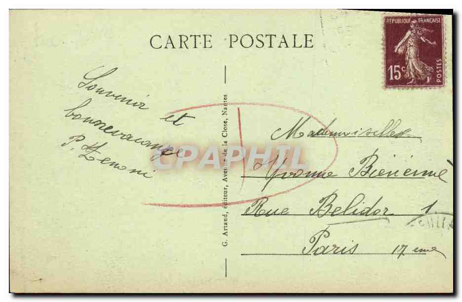 CPA Courseulles Sur Mer L Avant Port Bateaux — Rückseite